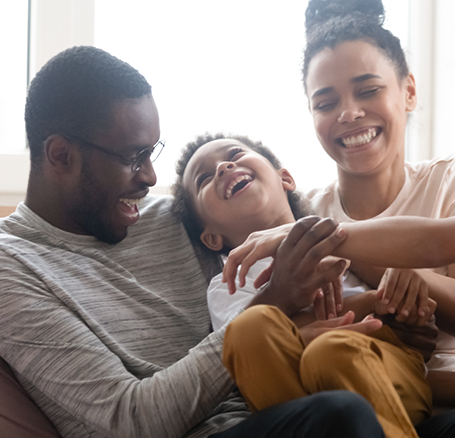 Family enjoying each others company